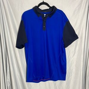 Sporty Blue and Black Polo Shirt